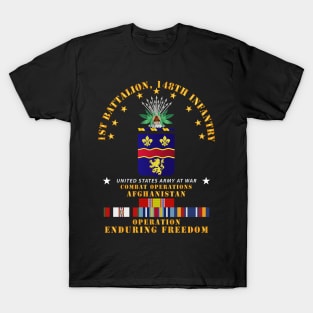 1st Bn 148th Infantry - Cbt Opns - OEF w AFGHAN SVC T-Shirt